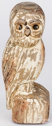CARVED AND PAINTED FENCE POST