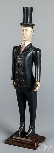 CARVED AND PAINTED FIGURE OF A