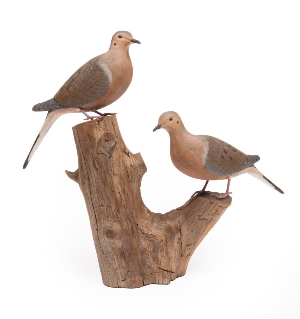 CARVED AND PAINTED FIGURES OF