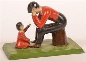 CARVED AND PAINTED FOLK ART ST