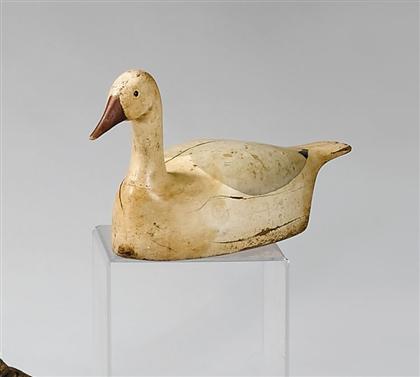 Carved and painted goose decoy   