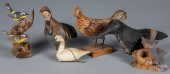 CARVED AND PAINTED GROUSE, ETC