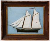 CARVED AND PAINTED HALF HULL D