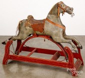 CARVED AND PAINTED HOBBY HORSE