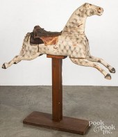 CARVED AND PAINTED HOBBY HORSE