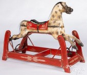 CARVED AND PAINTED HOBBY HORSE