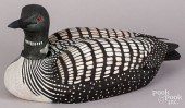 CARVED AND PAINTED LOON DECOYR