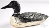 CARVED AND PAINTED LOON DUCK D