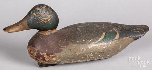 CARVED AND PAINTED MALLARD DUCK