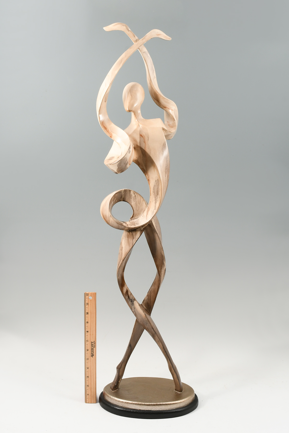 CARVED AND PAINTED MODERNE DANCER
