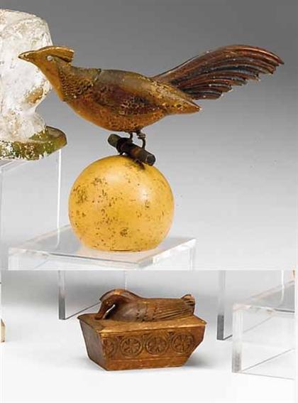 Carved and painted pheasant    19th