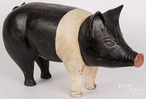 CARVED AND PAINTED PIG TRADE