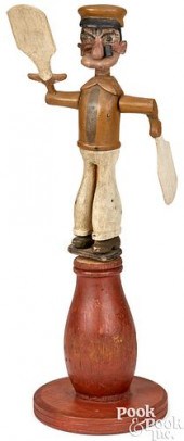 CARVED AND PAINTED POPEYE WHIR