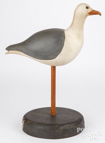 CARVED AND PAINTED SEAGULL
