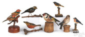 CARVED AND PAINTED SONG BIRDS,