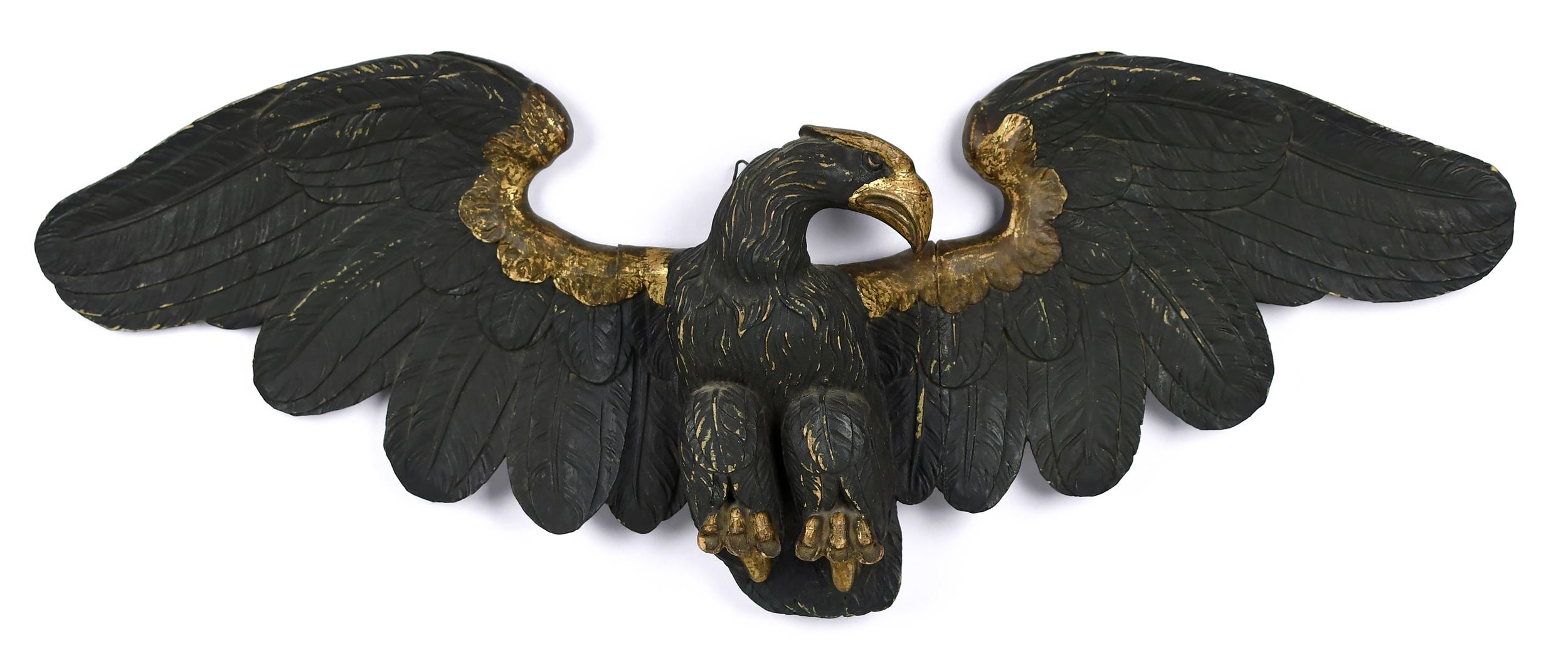 CARVED AND PAINTED SPREAD WING
