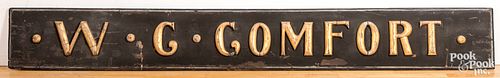 CARVED AND PAINTED W.C. COMFORT