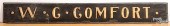 CARVED AND PAINTED W.C. COMFOR