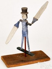 CARVED AND PAINTED WHIRLIGIG,