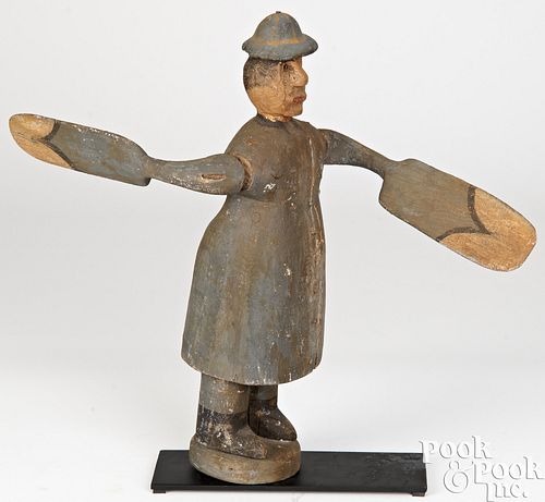 CARVED AND PAINTED WHIRLIGIG,