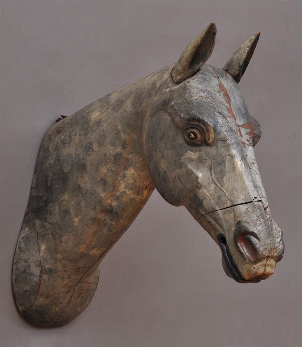 CARVED AND PAINTED WOOD HORSE