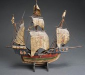 CARVED AND PAINTED WOOD MODEL