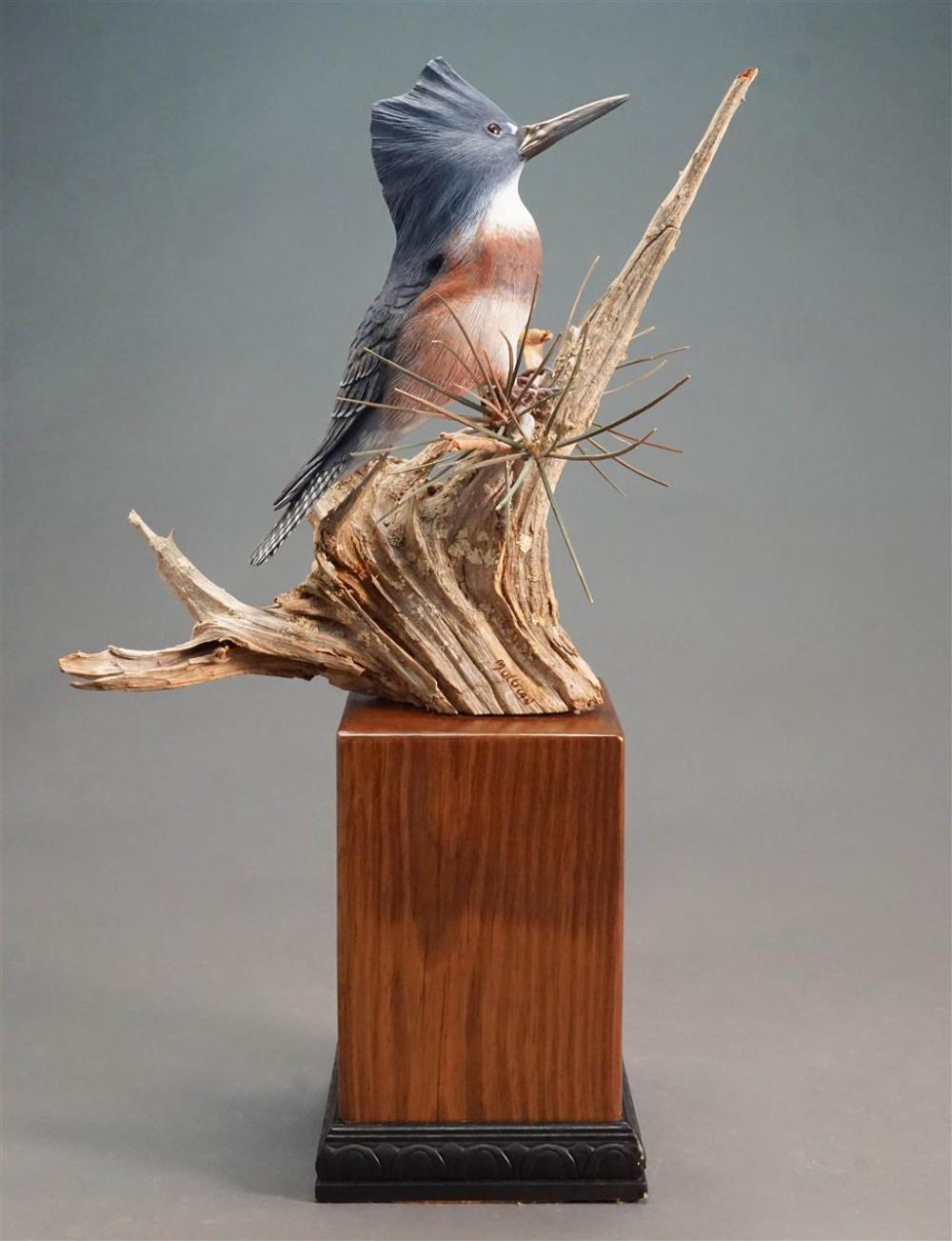 CARVED AND PAINTED WOOD WOODPECKER,