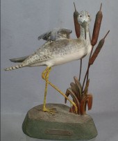 Carved and painted wood yellow