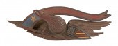 CARVED AND PAINTED WOODEN EAGL
