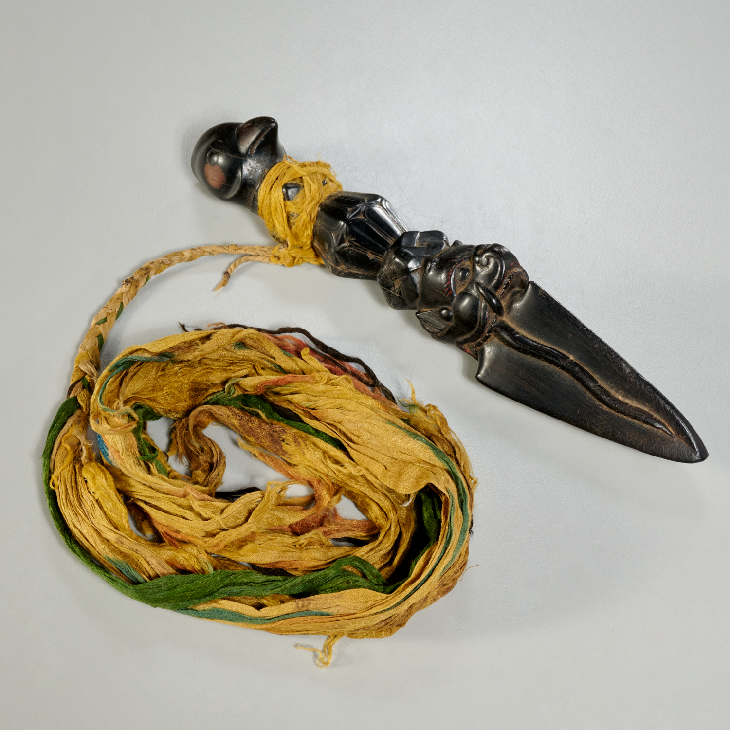 CARVED AND PAINTED ZITAN PHURBA