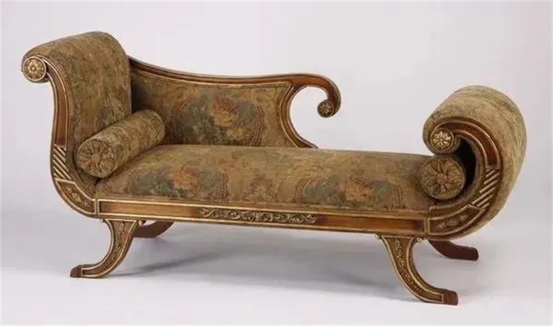 CARVED AND PARCEL GILT MAHOGANY