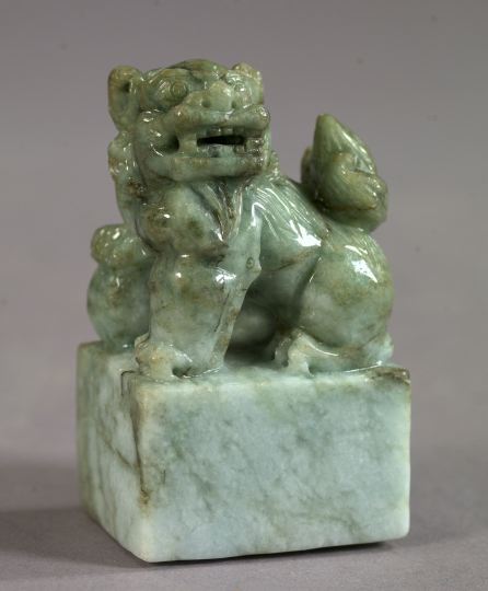 Carved and Polished Gray-Green