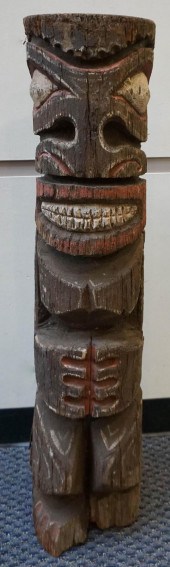 CARVED AND POLYCHROME PAINTED