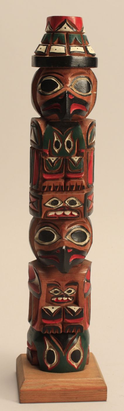 CARVED AND POLYCHROME TOTEMBy