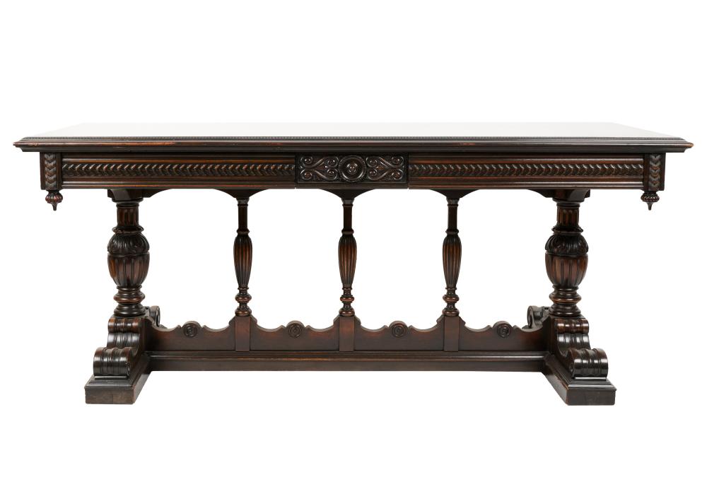CARVED AND STAINED WOOD SOFA