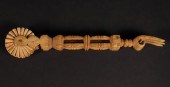 CARVED ANTIQUE WHALEBONE DOUBL