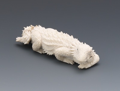 Carved Antler or Bone Recumbent