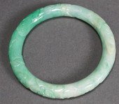 CARVED APPLE GREEN JADEITE BAN