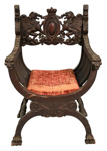 CARVED ARMCHAIRCarved Armchair,