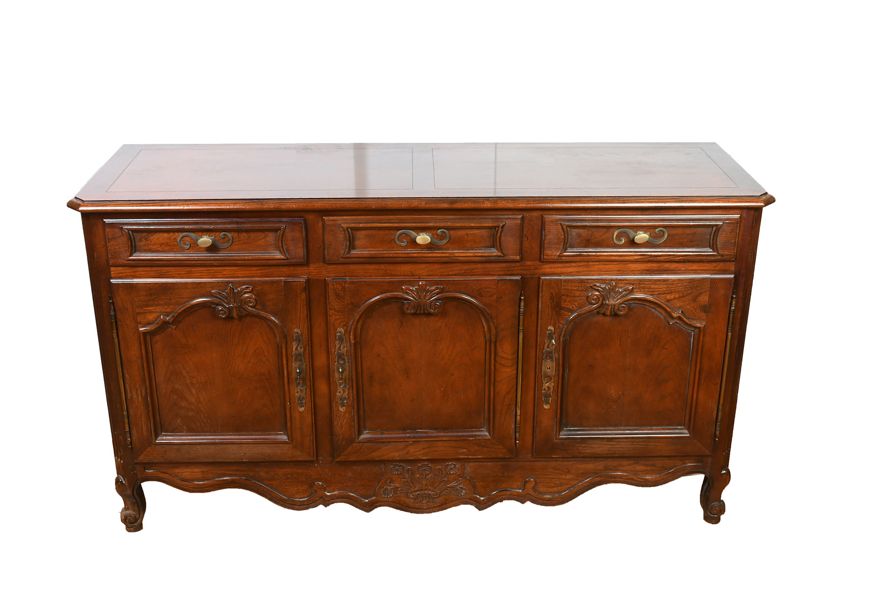 CARVED BAKER SIDEBOARD: Having 3