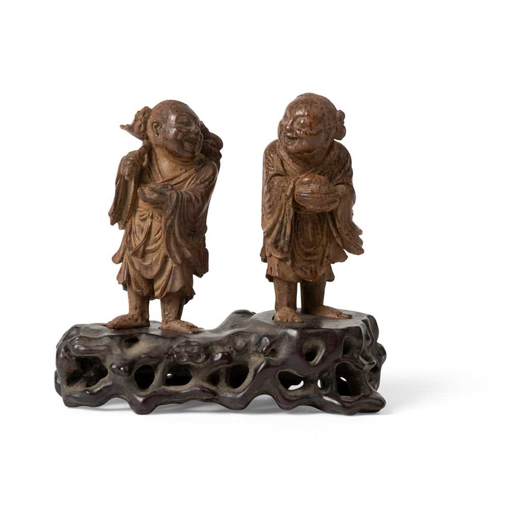 CARVED BAMBOO 'HEHE ERXIAN TWINS'