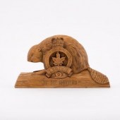 CARVED BEAVER BY BENOIT DESCHê