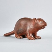 CARVED BEAVER BY WILFRID RICHA