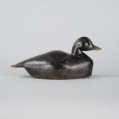 CARVED BLACK DUCK DECOYA Black