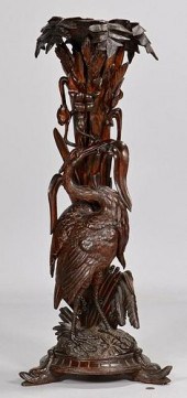 CARVED BLACK FOREST FERN STAND
