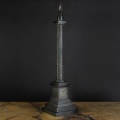 CARVED BLACK MARBLE MODEL OF T