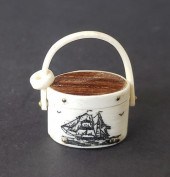 CARVED BONE SCRIMSHAW DECORATE