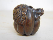 CARVED BOXWOOD NETSUKE, MICE I