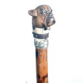 CARVED BULLDOG GLOVE HOLDER CA