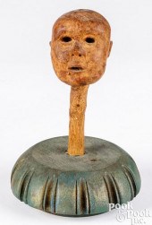 CARVED BURL HEAD OF A MANCarve